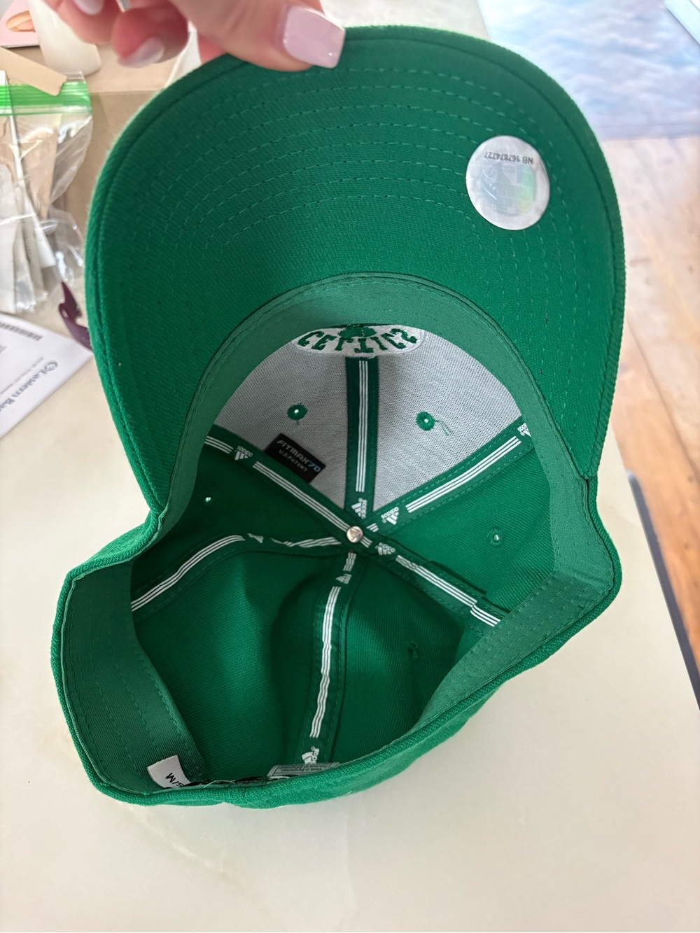 Youth Boston Celtics Green Baseball Cap with Shamrock Logo - Picture 2 of 4